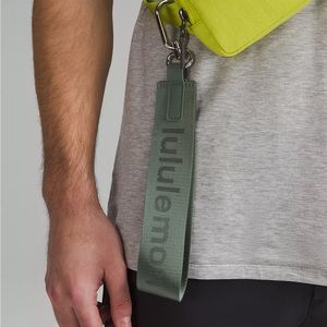 Lululemon Never Lost Keychain- Grey Eucalyptus/Legacy Green